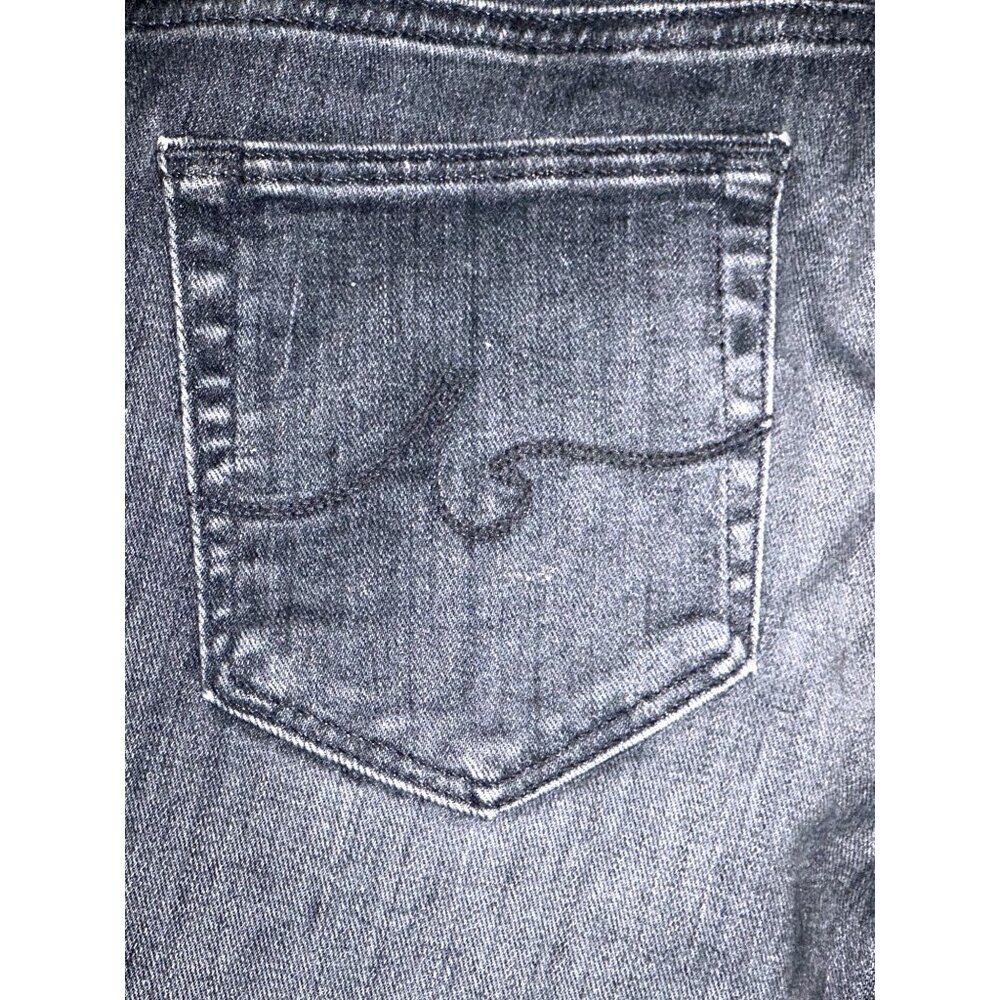 AG Adriano Goldschmied The Prima Ankle Cigarette Jeans Black Denim Frayed Hem 23 - Picture 5 of 16